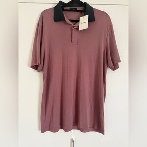 Theory Men's Dusty Rose Polo Shirt